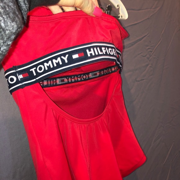 Red one piece bathing suit - Picture 3 of 5